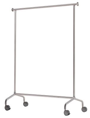 Nox Vesta Kleiderbügelständer: Moderner, rollbarer Garderobenständer aus Metall für Kleidung und Textilien.